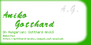 aniko gotthard business card